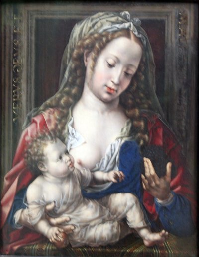 Tysk: Maria mit dem Kind Maria med Kristusbarnet av Jan Gossaert