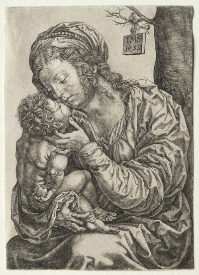 Jomfruen sitter ved foten av et tre, 1522. av Jan Gossaert