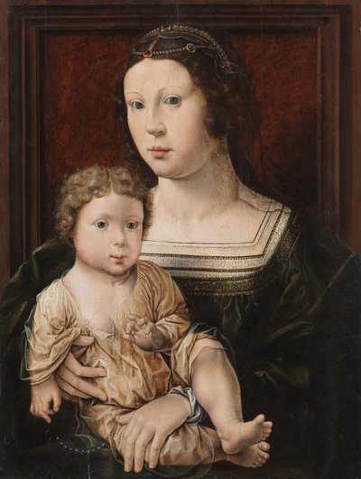Jomfru og barn (Anna von Bergen og hennes sønn) 1521 av Jan Gossaert