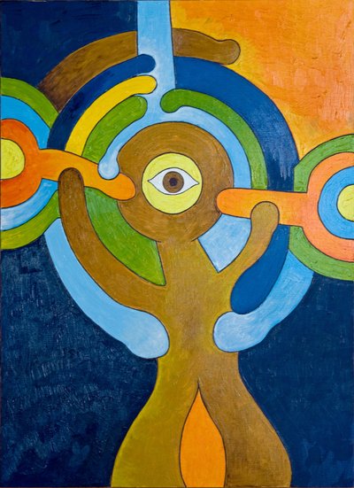 A Moment of Sudden Enlightenment for the Cyclops, 2007 (olje på tre) av Jan Groneberg