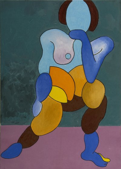 Aldrende modell, 2008 (olje på lerret) av Jan Groneberg