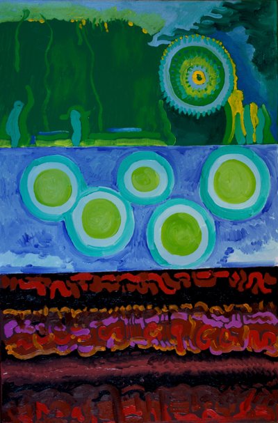 Kode, 2009 (olje på lerret) av Jan Groneberg