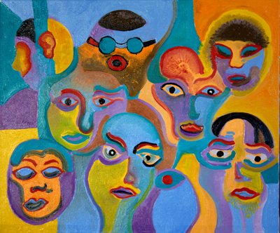 Eye Witnesses nr 2, 2009 (olje på lerret) av Jan Groneberg