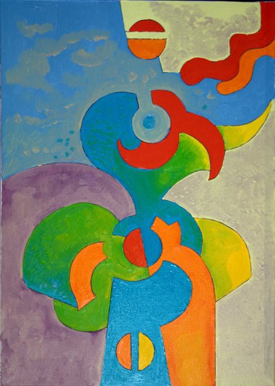 Dette er ikke en papegøye, 2009 (olje på lerret) av Jan Groneberg