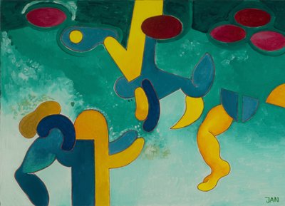 Under Water, 2009 (olje på lerret) av Jan Groneberg