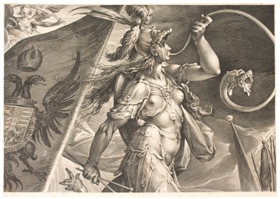 Bellona hjelper keiserens hær i en seier over tyrkerne av Jan Harmensz. Muller