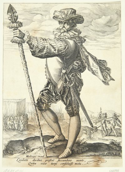 En offiser med en lanse av Jan Harmensz. Muller