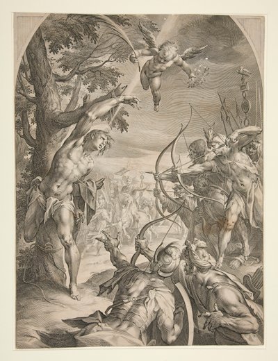 Sankt Sebastians martyrium av Jan Harmensz. Muller