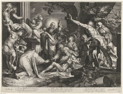 Oppdragelse av Lasarus av Jan Harmensz. Muller