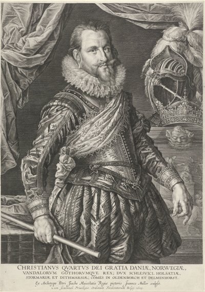 Portrett av kong Christian IV av Danmark og Norge av Jan Harmensz. Muller