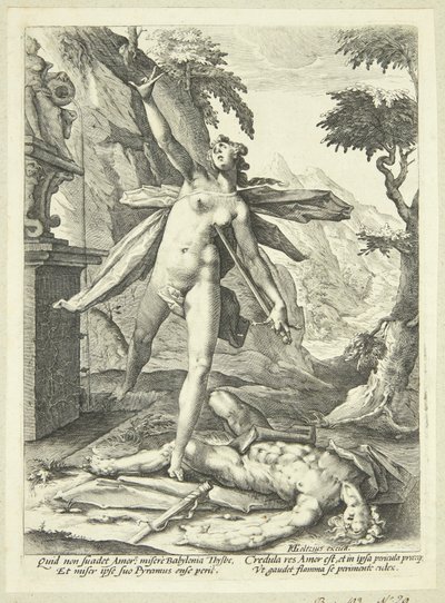 Pyramus og Thisbe av Jan Harmensz. Muller