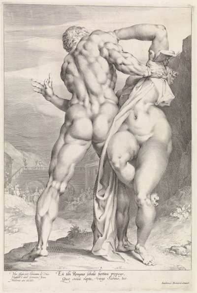 Ran av en sabinsk kvinne, sett bakfra Robbery of a Sabine Woman (serietittel) av Jan Harmensz. Muller