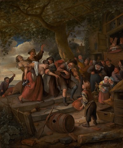 A Pig Belongs in the Sty, ca.1673-5 av Jan Havicksz. Steen