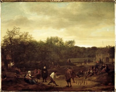 Bønder som spiller ball i Holland (maleri av Jan Havicksz. Steen