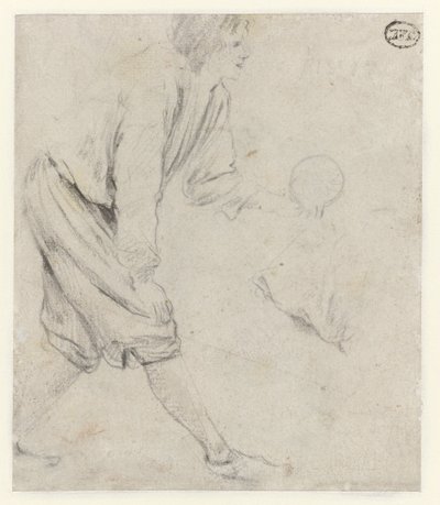 Studie av en mann som spiller kjeglespill av Jan Havicksz. Steen