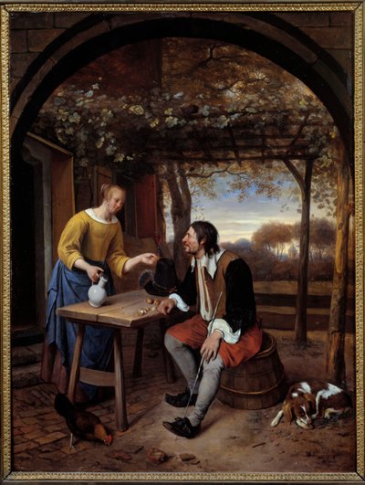 Resten av den reisende maleri av Jan Steen (1626-1679) av Jan Havicksz. Steen