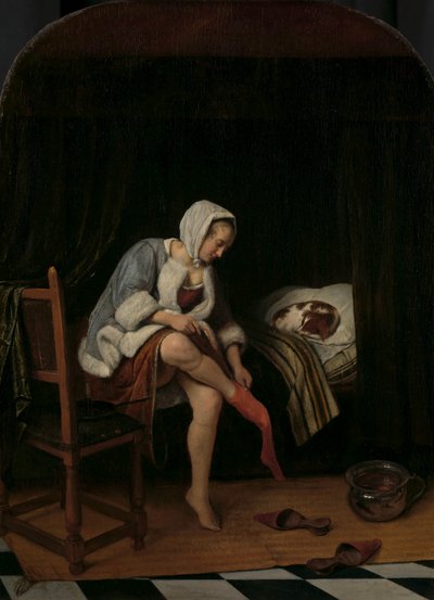 Kvinne på toalettet hennes Kvinne på toalettet hennes av Jan Havicksz. Steen