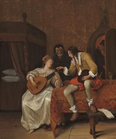 Ascagnes og Lucelle, Musikkeleksjonen, 1667 av Jan Havickszoon Steen