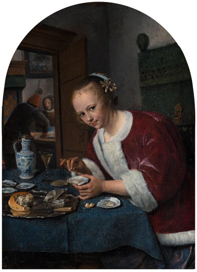 Jente som spiser østers, ca. 1658-1660 av Jan Havickszoon Steen