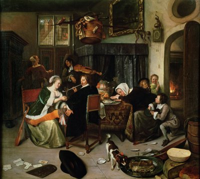 The Dissolute Household, 1668 av Jan Havickszoon Steen
