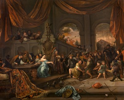 The Mocking of Samson, ca 1675. av Jan Havickszoon Steen