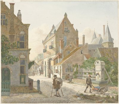 Waardpoort og Oude Gracht i Utrecht av Jan Hendrik Verheijen