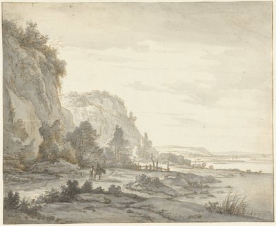 Bred elvedal med bratte fjell av Jan Hulswit