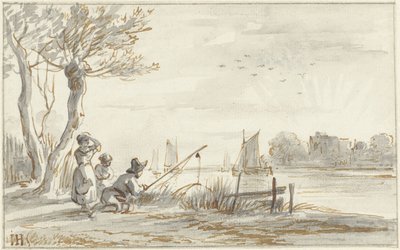 Sommerutsikt over elven av Jan Hulswit
