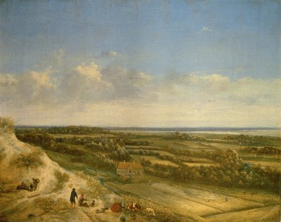 Dune Landscape, antagelig nær Santpoort, ca. 1675 (olje på lerret) av Jan II Vermeer van Haarlem