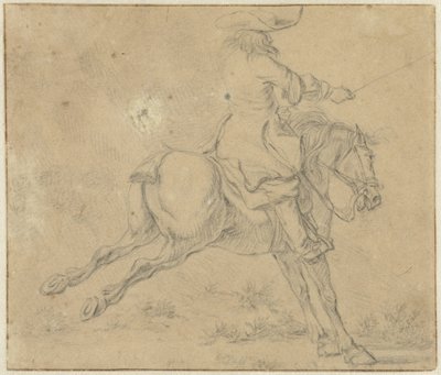 Rytter på en støttehest av Jan Jacobsz van der Stoffe