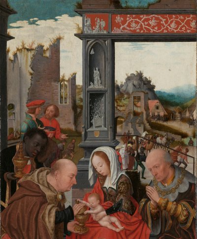The Adoration of the Magi Tilbedelsen av the Magi av Jan Jansz Mostaert