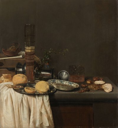 Stilleben med et høyt ølglass av Jan Jansz. van de Velde (III)