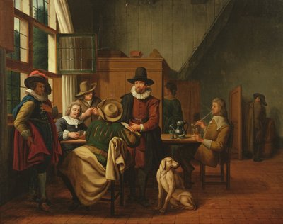 Interiør i en taverna av Jan Josef the Elder Horemans