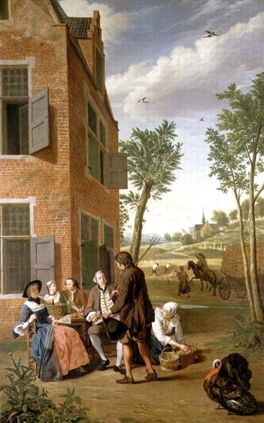 Figurer i et landskap (en av en serie på fire) av Jan Josef the Younger Horemans