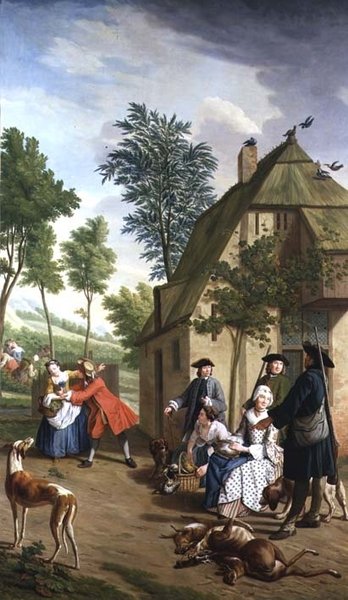 Figurer i et landskap (en av en serie på fire) av Jan Josef the Younger Horemans