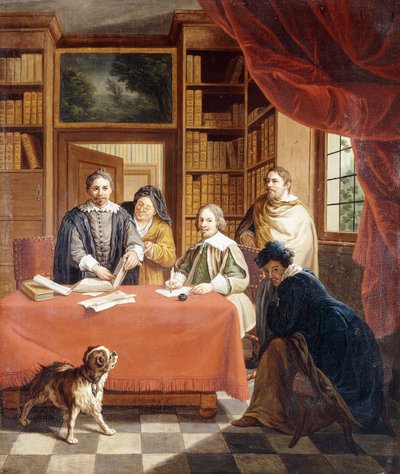 Utarbeidelse av bryllupskontrakter, av Jan Josef the Younger Horemans