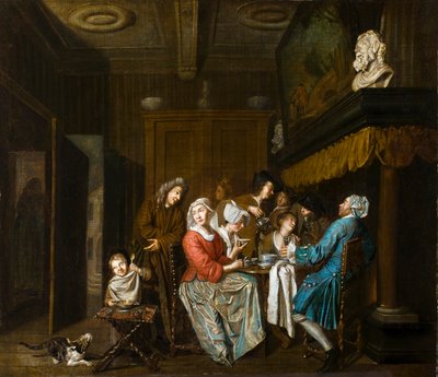 Et teselskap. av Jan Joseph Horemans the Elder