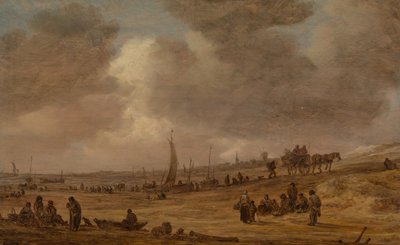 En strand med fiskebåter, sannsynligvis 1653. av Jan Josephsz van Goyen