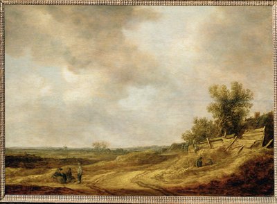 Flatt landskap (maleri på eik) av Jan Josephsz van Goyen