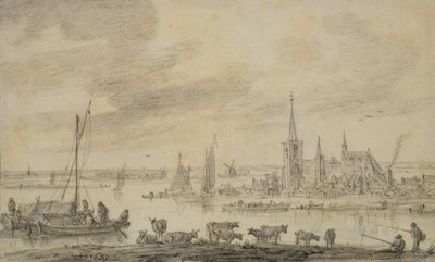 Elvelandskap av Jan Josephsz van Goyen