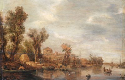 Utsikt over elven av Jan Josephsz van Goyen