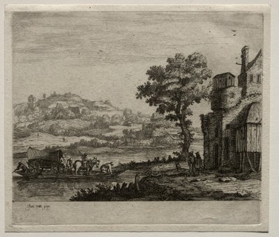 Fergebåten. av Jan Josephsz van Goyen