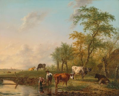 Landskap med storfe av Jan Kobell (II)