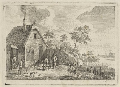 Bønder spiller boule av Jan Lauwryn Krafft (I) (possibly)