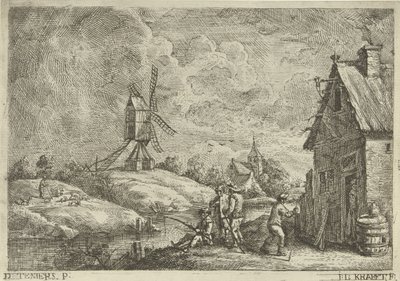 Landskap med gjestgiveri og mølle av Jan Lauwryn Krafft (I)