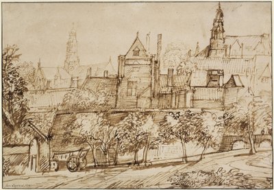 Utsikt over Grote Kerk i Haarlem av Jan Lievens