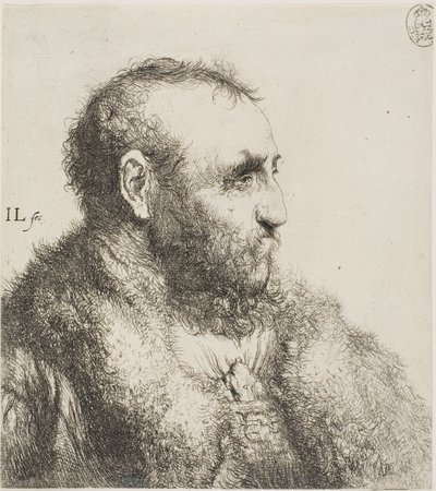 Byste av en gammel mann av Jan Lievens