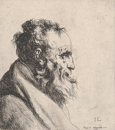 Byste av en gammel mann, 1620-74. av Jan Lievens