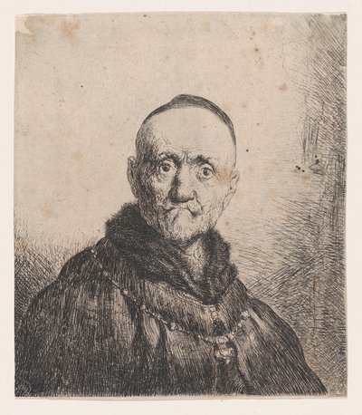 Byste av en gammel mann, frontal, 1600-tallet. av Jan Lievens