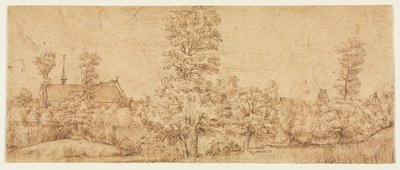 Trær før en landsby, tredje kvartal 1600-tallet. av Jan Lievens